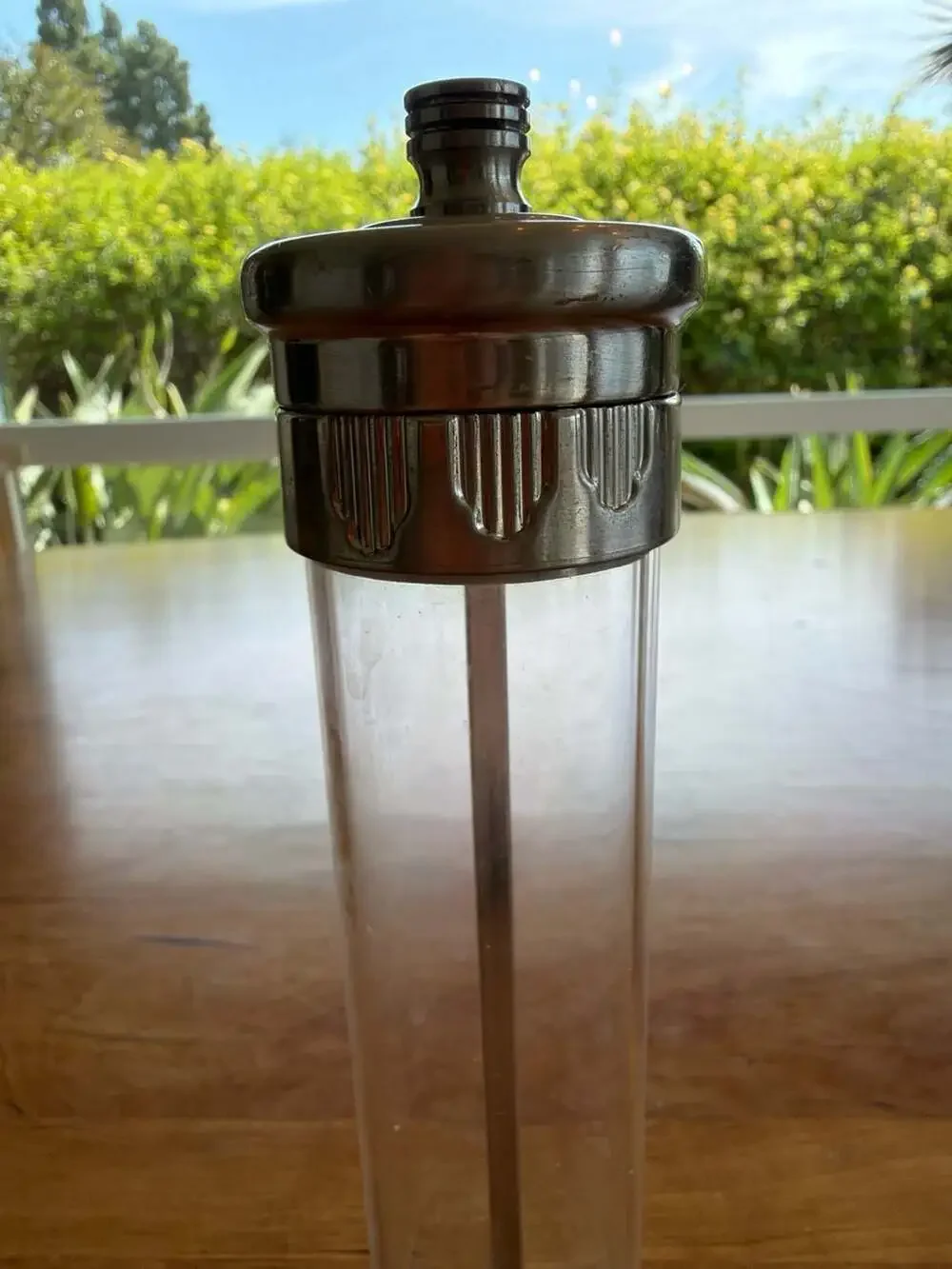 Olde Thompson Art Deco Style Tall‎ Acrylic and Chrome Pepper Mill Grinder
